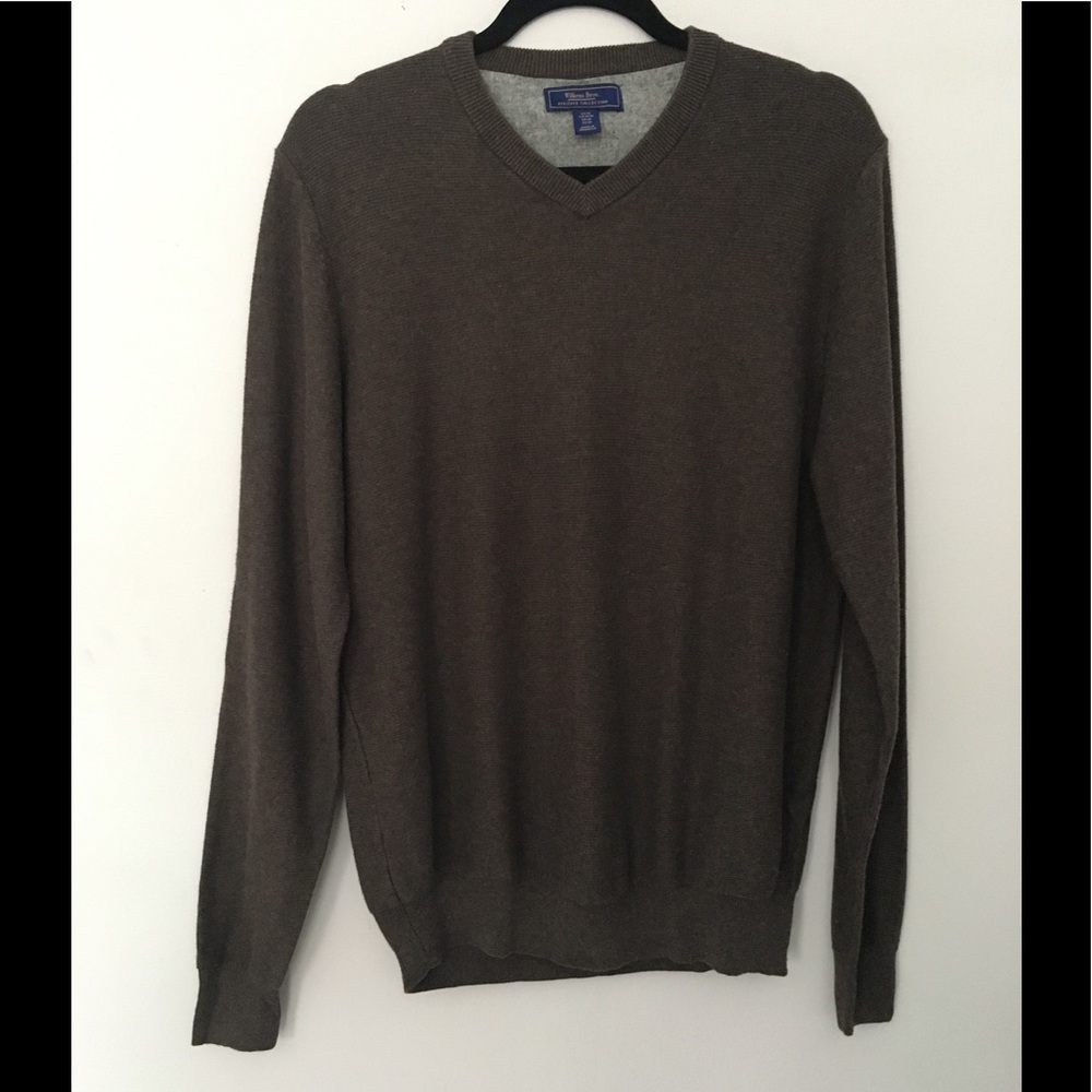 Gray olive brow Heritage Collection V Neck Sweater
